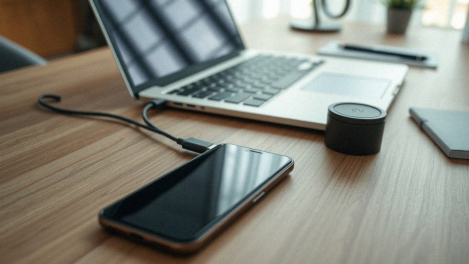 Jakie oprogramowanie lub sterowniki są niezbędne do identyfikacji telefonu przez laptop?