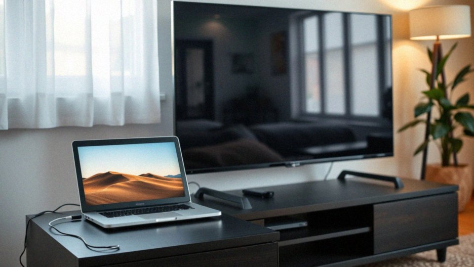 Jakie są przeszkody przy podłączeniu kablowym laptopa do telewizora?