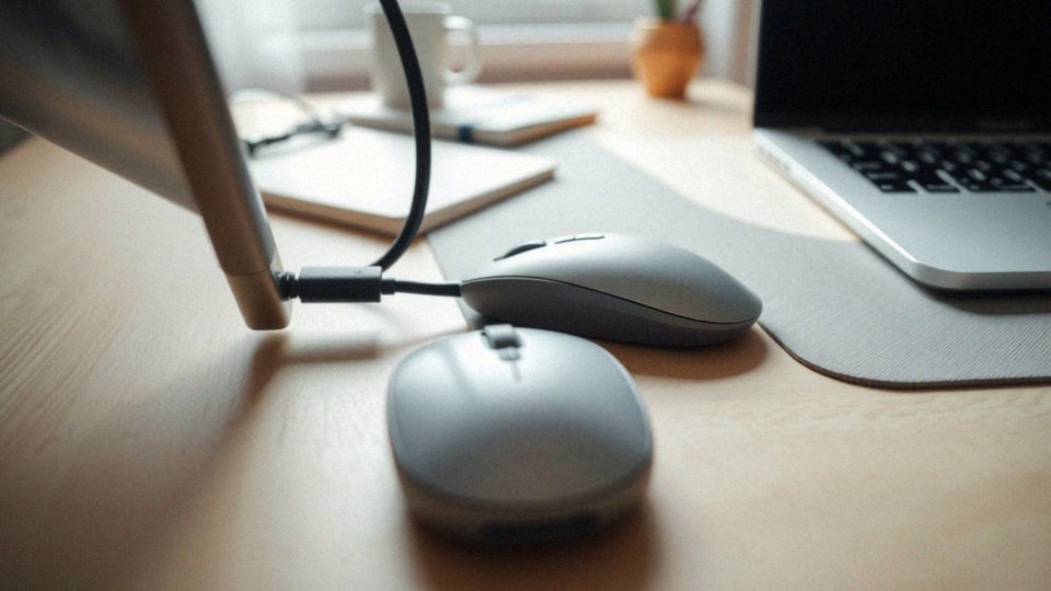 Jak odłączyć kabel, aby zresetować ustawienia myszki?