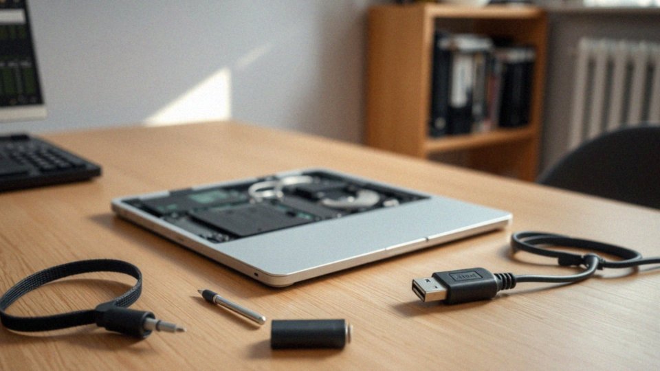 Jakie narzędzia będą potrzebne do wymiany dysku w laptopie?