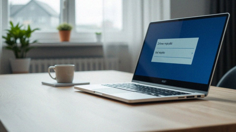 Jakie są dostępne opcje podczas resetowania laptopa?